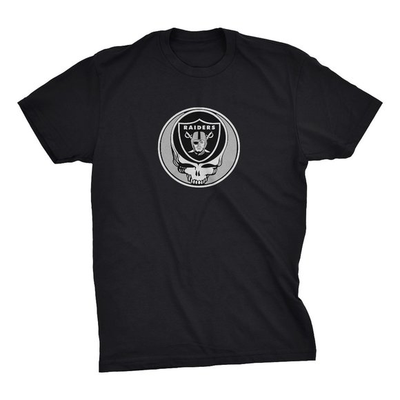 Las Vegas Raiders Grateful Dead Forever Sphere Shakedown Style T-shirt NWT - Picture 1 of 1